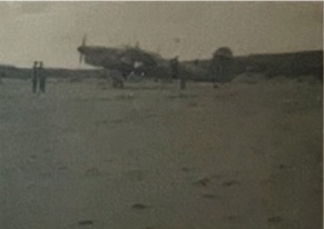 Airplane and pilots. History of An tSean Bheairic, The Old Barracks, Falcarragh, County Donegal, Ireland