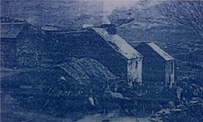 Eviction at O'Donnell's Fort during the Land War. History of An tSean Bheairic, The Old Barracks, Falcarragh, County Donegal, Ireland