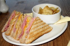 Sandwiches in the café in An tSean Bheairic, Falcarragh Visitor Centre, County Donegal, Ireland